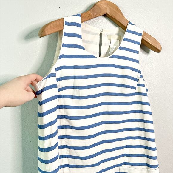 ‘S Max Mara Linen Blend Sleeveless Stripe Casual Resort Dress Women’s US Size 10 - Picture 3 of 12